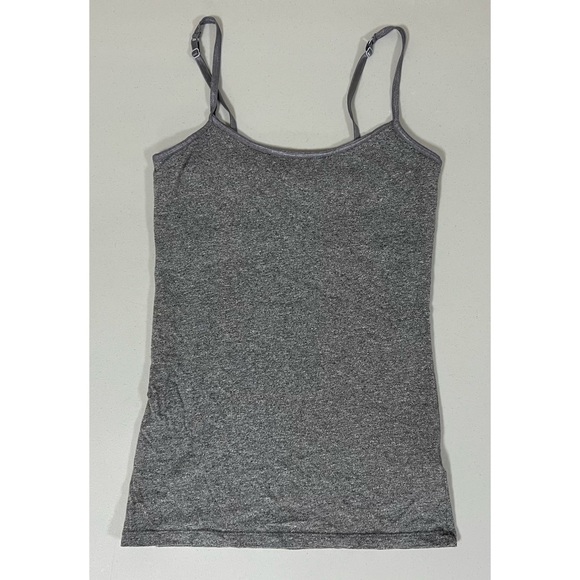SO Gray Grey Marled ‘Perfect Cami’ Shelf-Bra Camisole Tank Top Shirt Size XS ⛓ - Picture 2 of 5